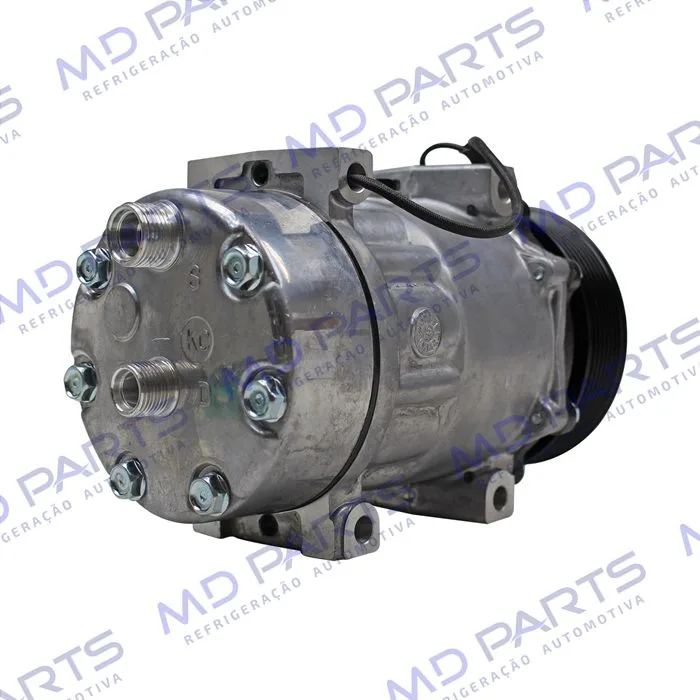 Compressor Modelo AA7H15AA Land Rover Defender Parafuso Passante Descarga / Sucção Traseira O'ring - 12 Volts Polia 8pk 119mm — foto 6
