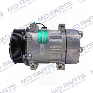 Compressor Modelo AA7H15AA Parafuso Passante Descarga/Sucção Traseira O'ring - 24 Volts Polia 8pk 119mm