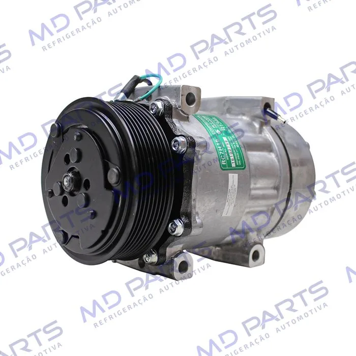 Compressor Modelo AA7H15AA Parafuso Passante Descarga/Sucção Traseira O'ring - 24 Volts Polia 8pk 119mm — foto 2
