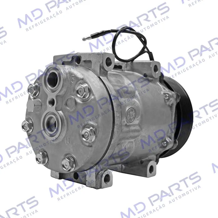 Compressor AA7H15AA Parafuso Passante Descarga/Sucção Traseira Engate - 12 Volts Polia 8pk 119mm — foto 6