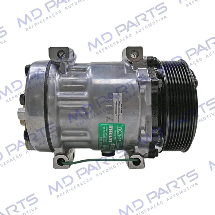 Compressor Modelo AA7H15AA Parafuso Passante Descarga/Sucção Traseira Engate - 24 Volts Polia 8pk 119mm — foto 5