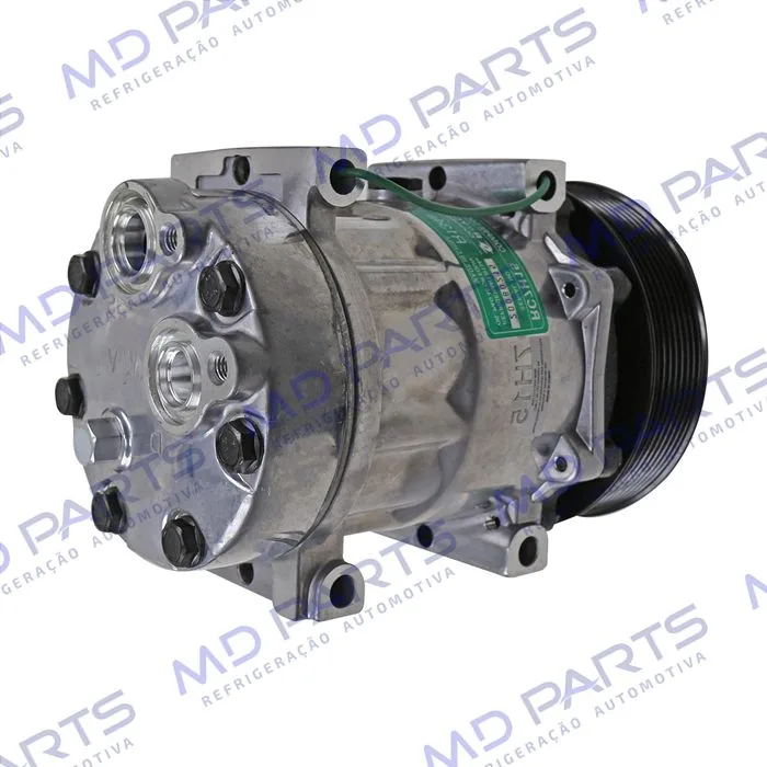 Compressor Modelo AA7H15AA Caminhão Volvo NH/FH/FM 1998 Até 2007/ Caminhão VM 2008 Até 2022/ Máquina Volvo - 24 Volts Polia 8pk 132mm — foto 6
