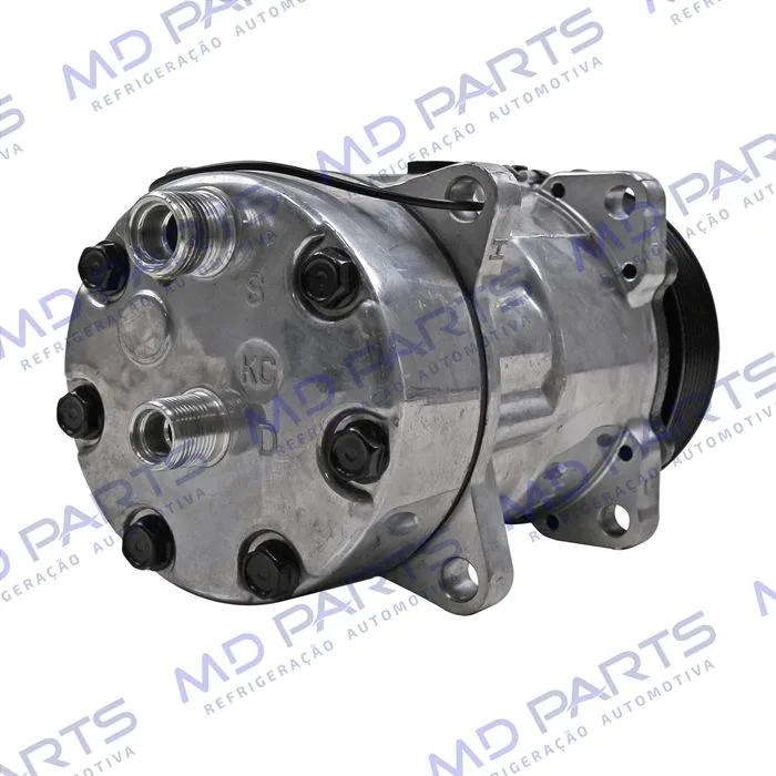 Compressor Modelo AA7H15AA Máquina New Holland 8 Orelhas Descarga/Sucção Traseira O´ring - 12 Volts Polia 8pk 119mm R134a — foto 6