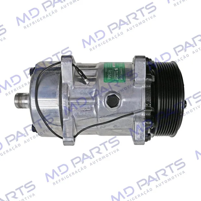 Compressor Modelo AA7H15AA Máquina New Holland 8 Orelhas Descarga/Sucção Traseira O´ring - 12 Volts Polia 8pk 119mm R134a — foto 8