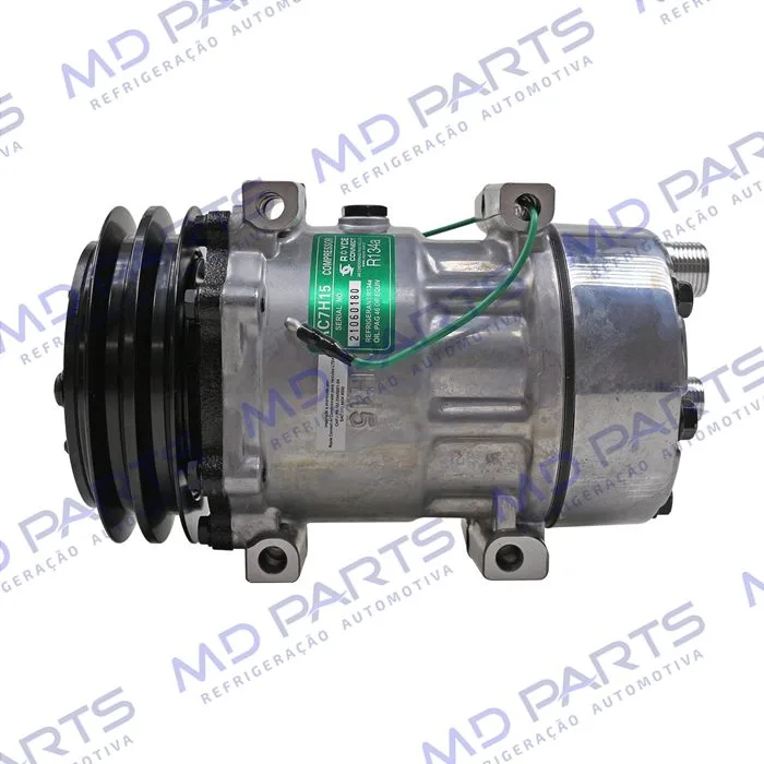 Compressor Modelo AA7H15AA Parafuso Passante Descarga e Sucção Traseira O´ring - 24 Volts Polia 2A 132mm