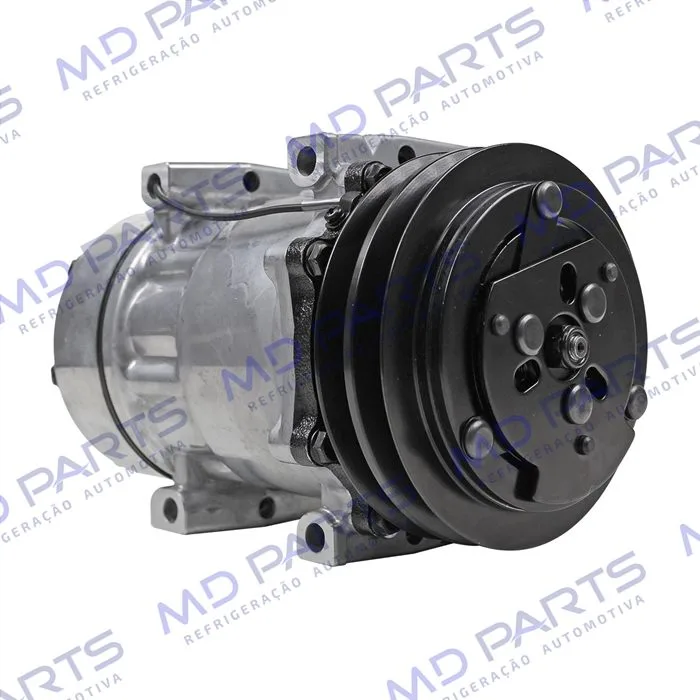 Compressor Modelo 7H15 Caminhão Kalmar Parafuso Passante Descarga e Sucção Traseira O´ring - 12 Volts Polia 2A 132mm — foto 4