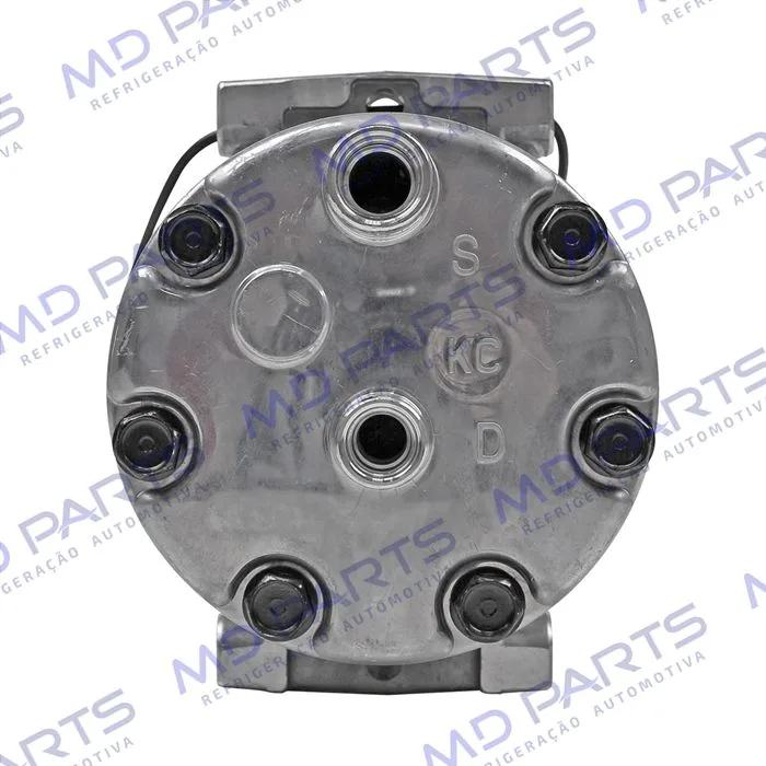 Compressor Modelo 7H15 Caminhão Kalmar Parafuso Passante Descarga e Sucção Traseira O´ring - 12 Volts Polia 2A 132mm — foto 7