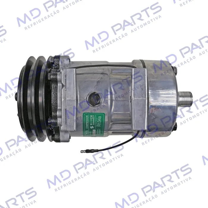 Compressor Modelo 7H15 Caminhão Kalmar Parafuso Passante Descarga e Sucção Traseira O´ring - 12 Volts Polia 2A 132mm — foto 8