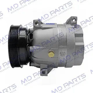 Compressor V5 Renault Scenic/ Megane 2001 Até 2006 1.6 16v. equipado somente c/compr. Korea 7700103536 importado China - 12 Volts Polia 6pk 125mm