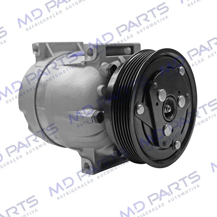 Compressor V5 Renault Scenic/ Megane 2001 Até 2006 1.6 16v. equipado somente c/compr. Korea 7700103536 importado China - 12 Volts Polia 6pk 125mm — foto 4