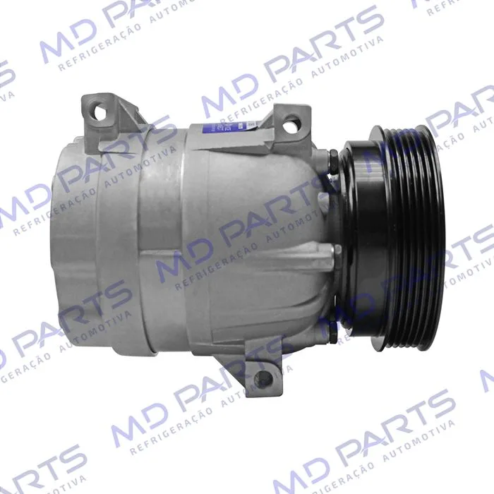 Compressor V5 Renault Scenic/ Megane 2001 Até 2006 1.6 16v. equipado somente c/compr. Korea 7700103536 importado China - 12 Volts Polia 6pk 125mm — foto 5