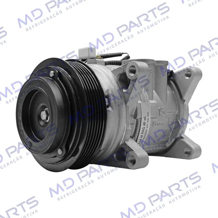 Compressor 10PA15 Modelo 6P148 8 Orelhas Volkswagen Santana - 12 Volts Polia 6pk 125mm — foto 2