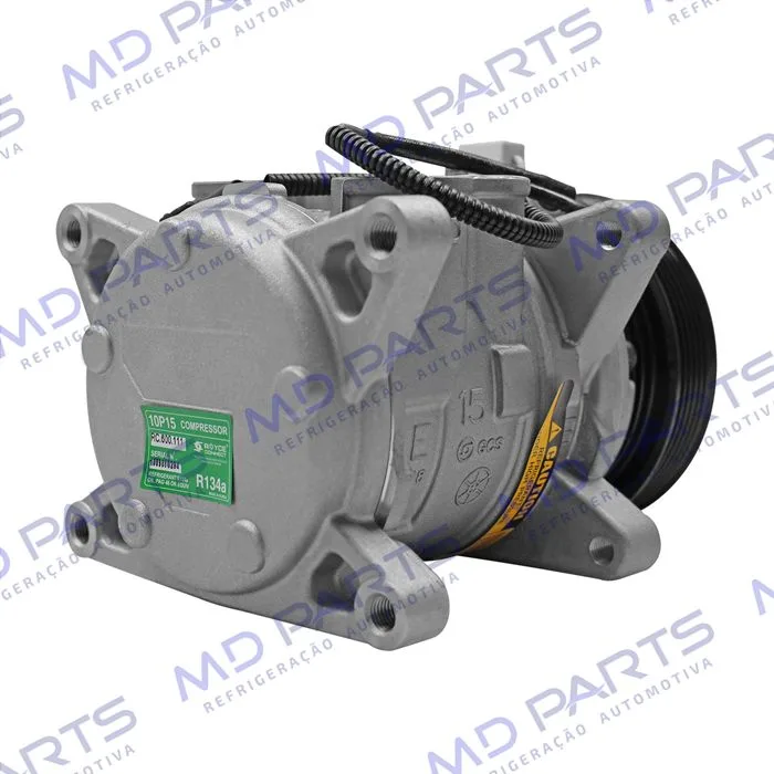 Compressor 10PA15 Modelo 6P148 8 Orelhas Volkswagen Santana - 12 Volts Polia 6pk 125mm — foto 6