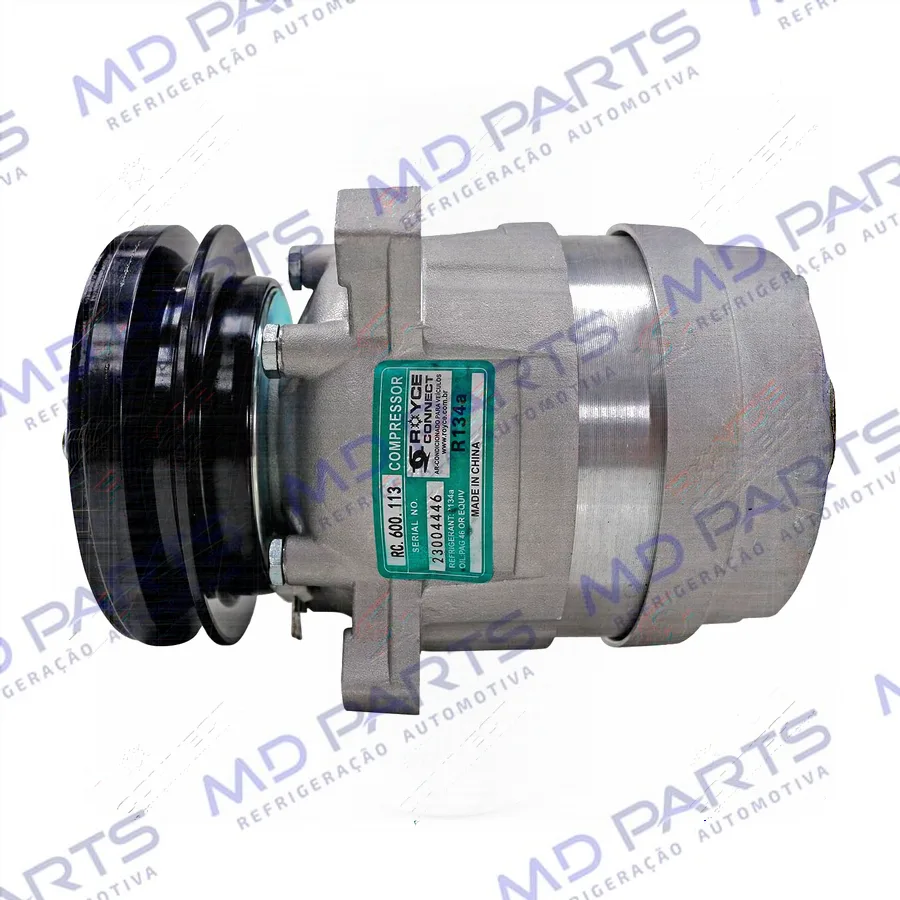 Compressor Harrison V5 4 Orelhas Chevrolet S10/ Blazer 2.2 / Máquina Doosan 75V - 12 Volts Polia Canal 1A 132mm