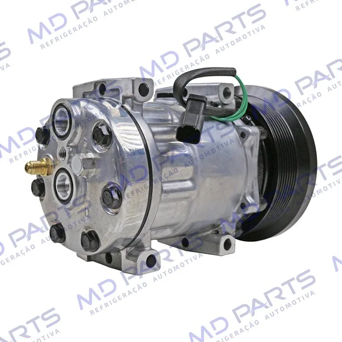 Compressor AB7H15AB 4769 Máquina Caterpillar D4E Parafuso Passante Saída p/ Pressostato - 24 Volts Polia 8pk 153mm OEM: 163-0872/ 394-9671/ 464-9988/ 277-7245 — foto 6