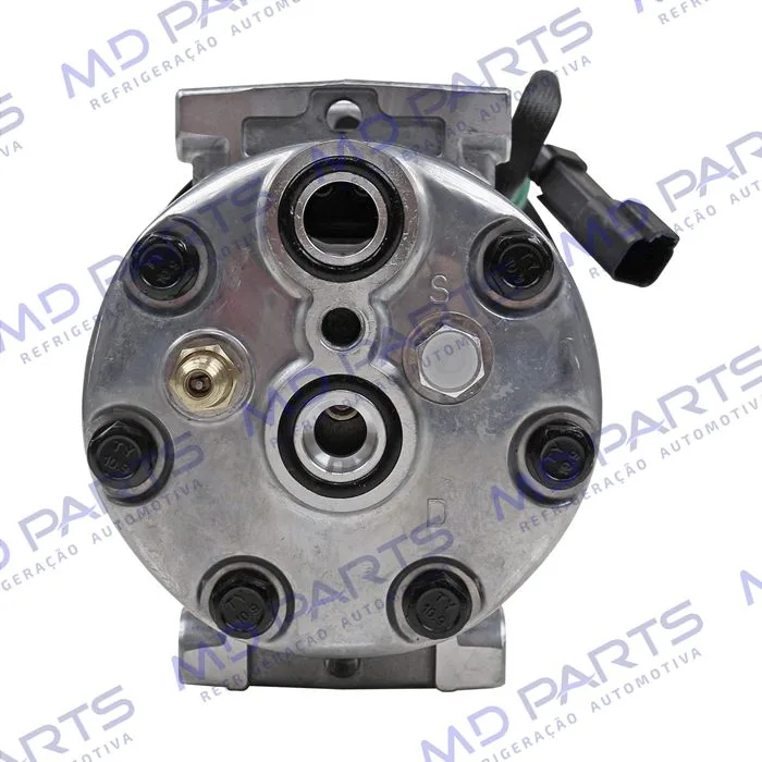 Compressor AB7H15AB 4769 Máquina Caterpillar D4E Parafuso Passante Saída p/ Pressostato - 24 Volts Polia 8pk 153mm OEM: 163-0872/ 394-9671/ 464-9988/ 277-7245 — foto 7