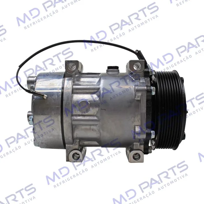 Compressor AA7H15AA Máquina Case Descarga e Sucção Saída Traseira O'ring - 12 Volts Polia 8pk 115mm — foto 5