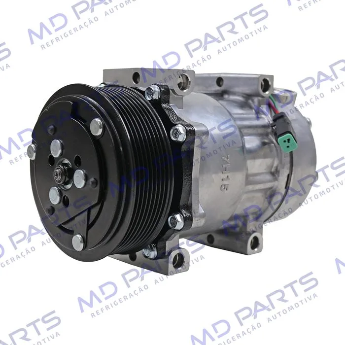 Compressor Modelo AA7H15AA 8290 Caminhão Scania Tração 8x4 2008 Até 2011 Série 5 PGR - 24 Volts Polia 8pk 120mm OEM: 1888033/ 1853081 — foto 2