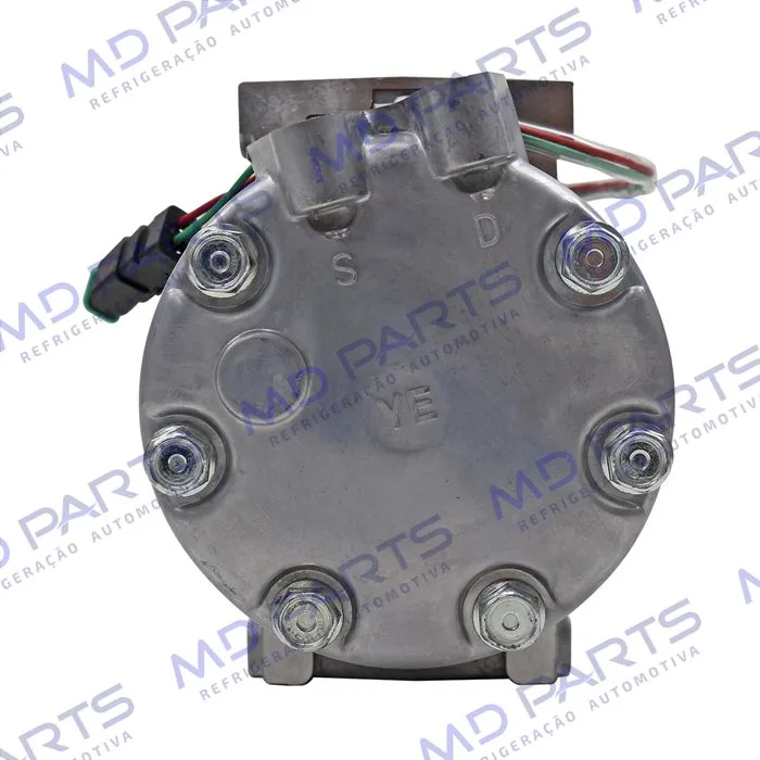 Compressor Modelo AA7H15AA 8290 Caminhão Scania Tração 8x4 2008 Até 2011 Série 5 PGR - 24 Volts Polia 8pk 120mm OEM: 1888033/ 1853081 — foto 5