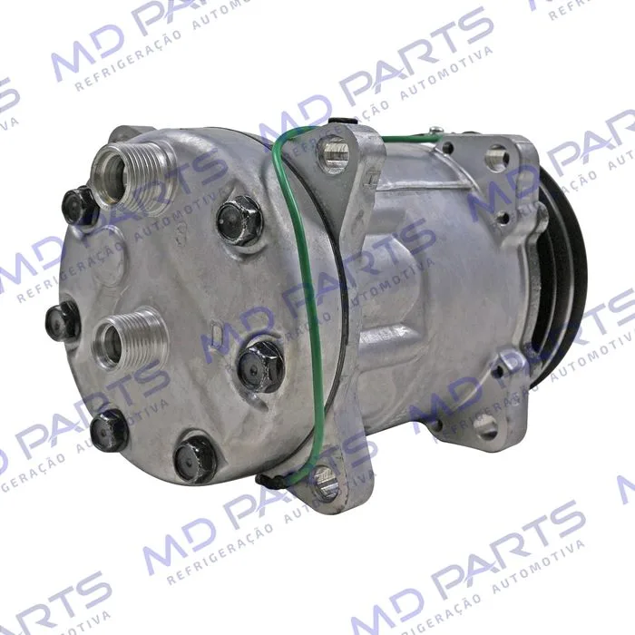 Compressor SANDEN Original 175cc 4742 AA7H15AA 8 Orelhas Descarga e Sucção Traseira O´ring - 24 Volts Polia 2A 125mm — foto 6