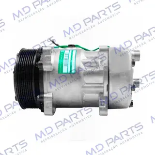 Compressor SANDEN 4765 AA7H15AA 8 Orelhas Descarga e Sucção Traseira O´ring - 24 Volts Polia 8pk 120 mm