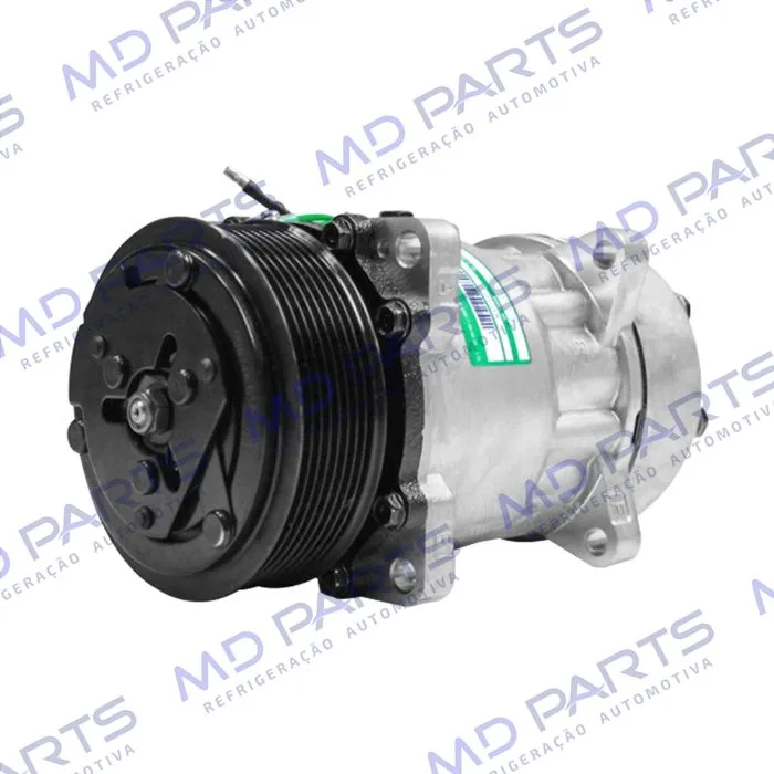 Compressor SANDEN 4765 AA7H15AA 8 Orelhas Descarga e Sucção Traseira O´ring - 24 Volts Polia 8pk 120 mm — foto 2