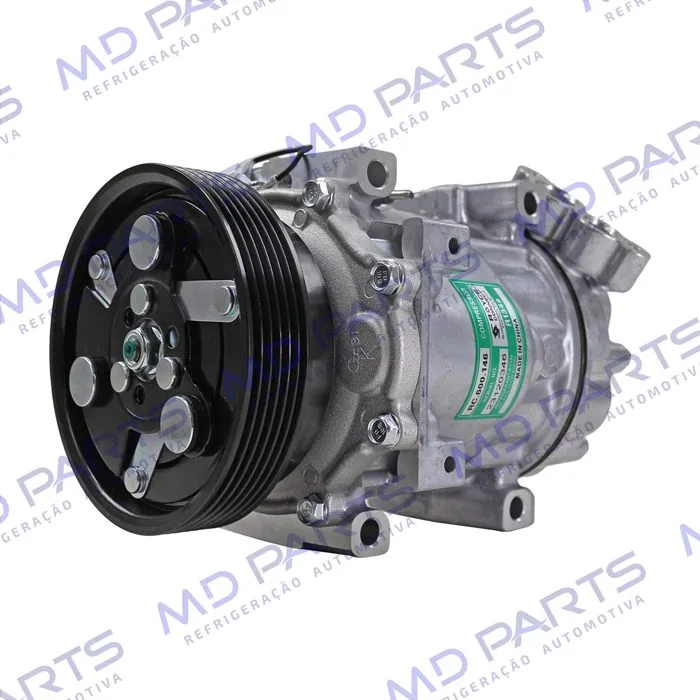 Compressor Modelo Sanden SD7V16 Renault Duster/ Clio/ Megane/ Scenic/ Kangoo/ Logan/ Sandero/ Nissan OEM: 8200802609 - 12 Volts Polia 6pk 125mm — foto 2