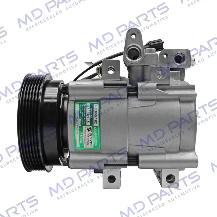 Compressor Modelo Halla Hyundai Santa Fé 2.0 8 Válvulas 2001 Até 2009 - 12 Volts Polia 6pk 118mm
