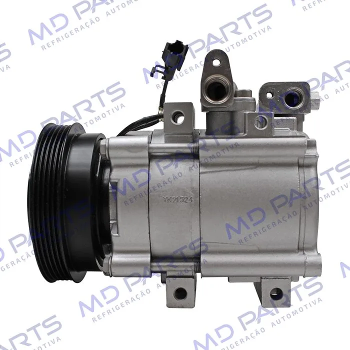 Compressor Modelo Halla Hyundai Santa Fé 2.4 8 Válvulas 2001 Até 2009 - 12 Volts Polia 5pk 123mm
