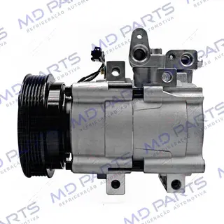 Compressor Modelo Halla Hyundai Santa Fé 2.7 12 Válvulas 2001 Até 2007 - 12 Volts Polia 6pk 128mm