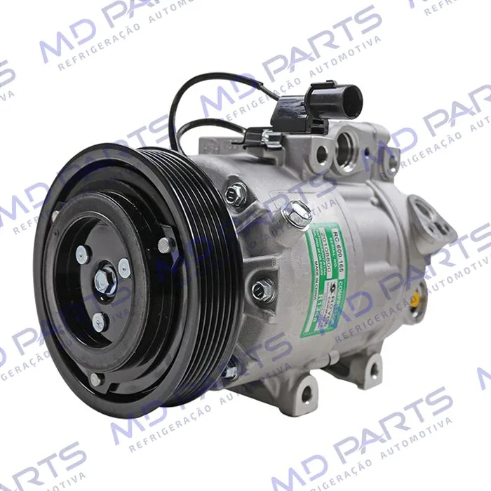Compressor Modelo Halla Hyundai Vera Cruz 3.0 V6/ Santa Fé 2.7 12 Válvulas/ Azera/ Kia Sorento 2007 Até 2009 - 12 Volts Polia 6pk 124mm — foto 2