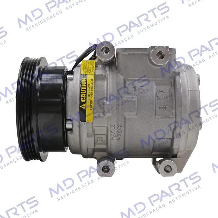 Compressor Modelo Denso 10PA15 Doowon Hyundai Tucson/ Kia Sportage/ New Sportage Gasolina e Diesel 2.0/2.7 8 Válvulas 2007> - 12 Volts Polia 4pk 123mm
