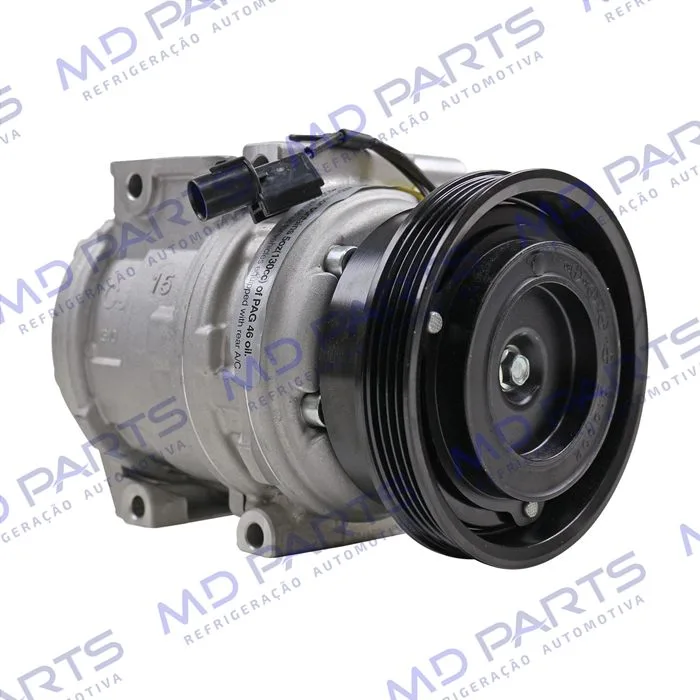 Compressor Modelo Denso 10PA15 Doowon Hyundai Tucson/ Kia Sportage/ New Sportage Gasolina e Diesel 2.0/2.7 8 Válvulas 2007> - 12 Volts Polia 4pk 123mm — foto 4