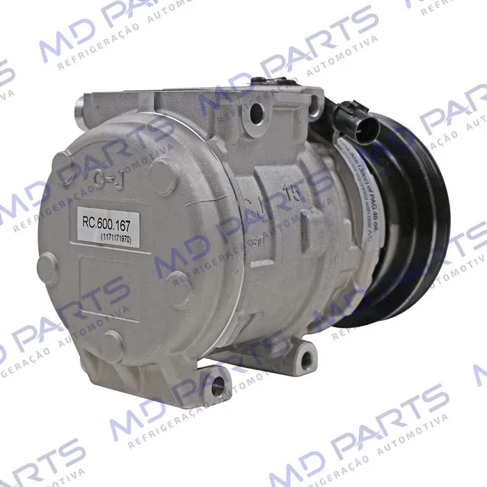 Compressor Modelo Denso 10PA15 Doowon Hyundai Tucson/ Kia Sportage/ New Sportage Gasolina e Diesel 2.0/2.7 8 Válvulas 2007> - 12 Volts Polia 4pk 123mm — foto 6