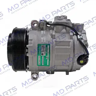 Compressor Modelo Denso 7SEU17C-PV7 Mercedes Benz Sprinter Lado Esquerdo Do Motor 2013 Até 2018/ C180/C200 2013 Até 2015/ Land Rover Discovery 3 2005/ Touareg V8/ Porsche Panamera - 12 Volts Polia 7pk 120mm