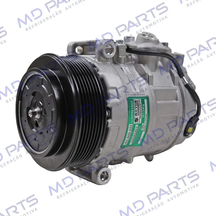 Compressor Modelo Denso 7SEU17C-PV7 Mercedes Benz Sprinter Lado Esquerdo Do Motor 2013 Até 2018/ C180/C200 2013 Até 2015/ Land Rover Discovery 3 2005/ Touareg V8/ Porsche Panamera - 12 Volts Polia 7pk 120mm — foto 2