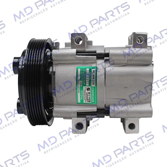 Compressor Fic Ford FS10 / FX15 Ranger / Fiesta / Ka / Escort / Mondeo R134a - 12 Volts Polia 6pk 144mm