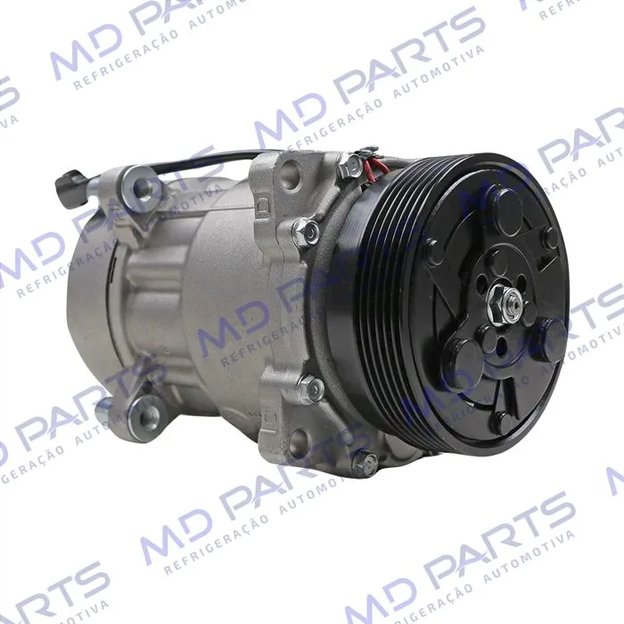Compressor Modelo Zylinder SD7V16 1100 Volkswagen Polo Até 2001 / Golf >1998/ Passat/ Eurovan/ 4 Orelhas - 12 Volts Polia 6pk 120mm — foto 3