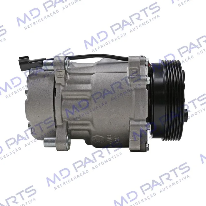 Compressor Modelo Zylinder SD7V16 1100 Volkswagen Polo Até 2001 / Golf >1998/ Passat/ Eurovan/ 4 Orelhas - 12 Volts Polia 6pk 120mm — foto 4