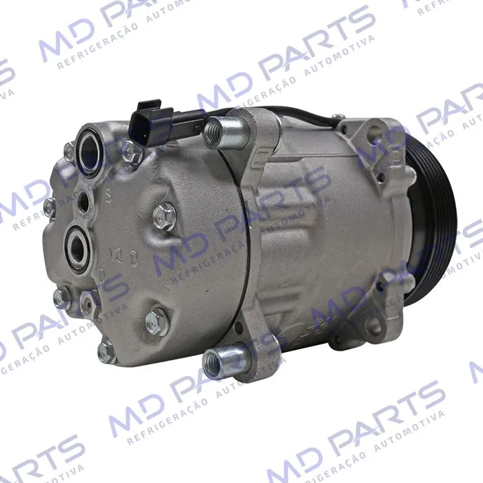 Compressor Modelo Zylinder SD7V16 1100 Volkswagen Polo Até 2001 / Golf >1998/ Passat/ Eurovan/ 4 Orelhas - 12 Volts Polia 6pk 120mm — foto 5