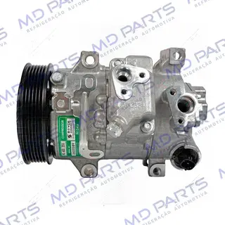 Compressor Modelo Denso 6SEU14 Toyota Corolla Motor 2.0 2010 Até 2012 12 Volts Polia 6pk 125mm