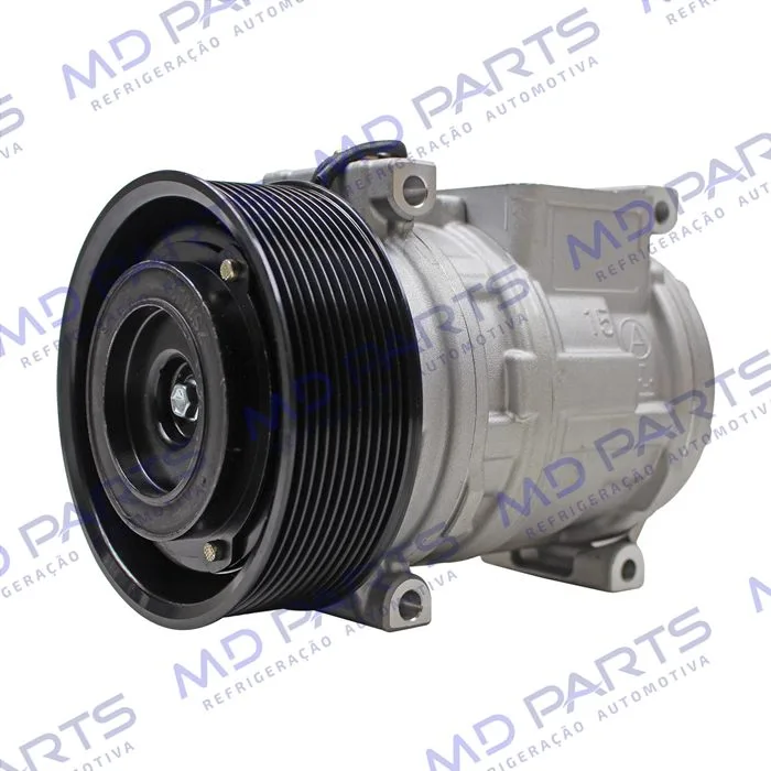Compressor Modelo Denso 10PA15C Caminhão Mercedes Benz Atron/ Axor/ Actros 2729/ 2831/ 2841/ 2844/ 4844 Ano 2015> - 24 Volts Polia 11pk 130mm — foto 2