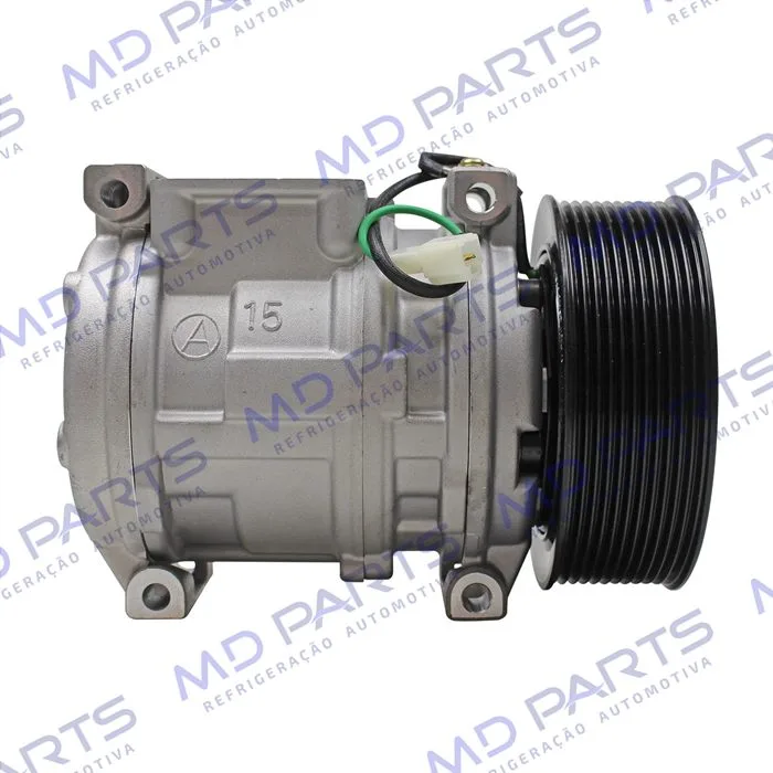 Compressor Modelo Denso 10PA15C Caminhão Mercedes Benz Atron/ Axor/ Actros 2729/ 2831/ 2841/ 2844/ 4844 Ano 2015> - 24 Volts Polia 11pk 130mm — foto 5