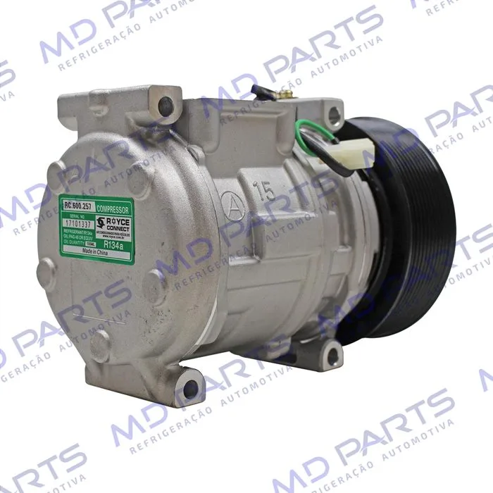 Compressor Modelo Denso 10PA15C Caminhão Mercedes Benz Atron/ Axor/ Actros 2729/ 2831/ 2841/ 2844/ 4844 Ano 2015> - 24 Volts Polia 11pk 130mm — foto 6