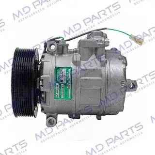 Compressor Modelo Denso 7SBU16C Caminhão Mercedes Benz Axor - 24 Volts Polia 9pk 135mm OEM: 4572300111/ A0002343711