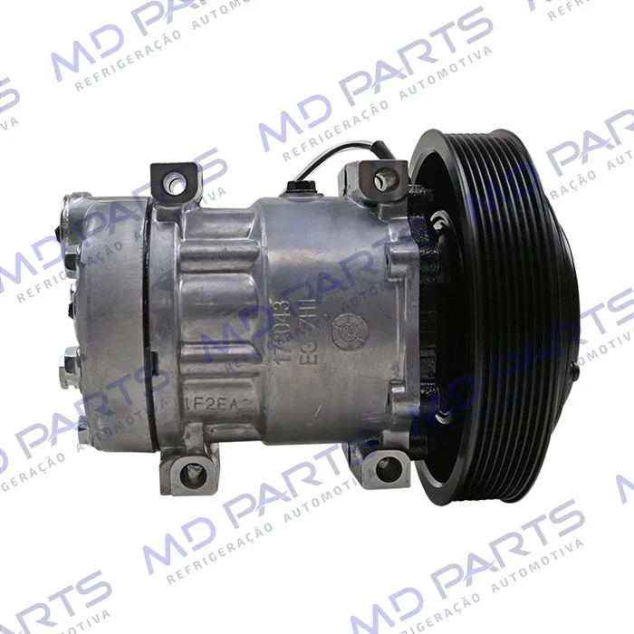Compressor SANDEN AA7H15AA Original 4116U Caminhão Volvo FM/ FMX / FH 2008 Até 2019 - 24 Volts Polia 8pk 180mm OEM: 84094705/ 20587125/ 85000458 — foto 5