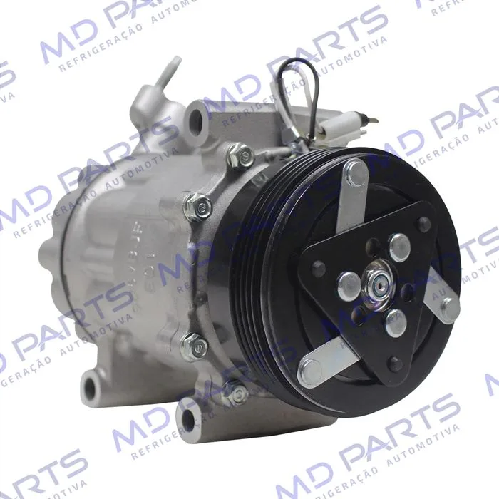 Compressor Modelo Sanden 6V12 Peugeot 206 1.0 / Renault Clio/ Sandero/ Logan 1.0 - 12 Volts Polia 4pk 110mm OEM: 8200840770 — foto 4