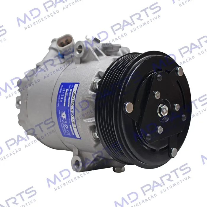 Compressor CVC 100cc R134a Chevrolet Corsa Classic/ Celta 2002 Até 2008 - 12 Volts Polia 6pk 110mm OEM: 93381741 — foto 4