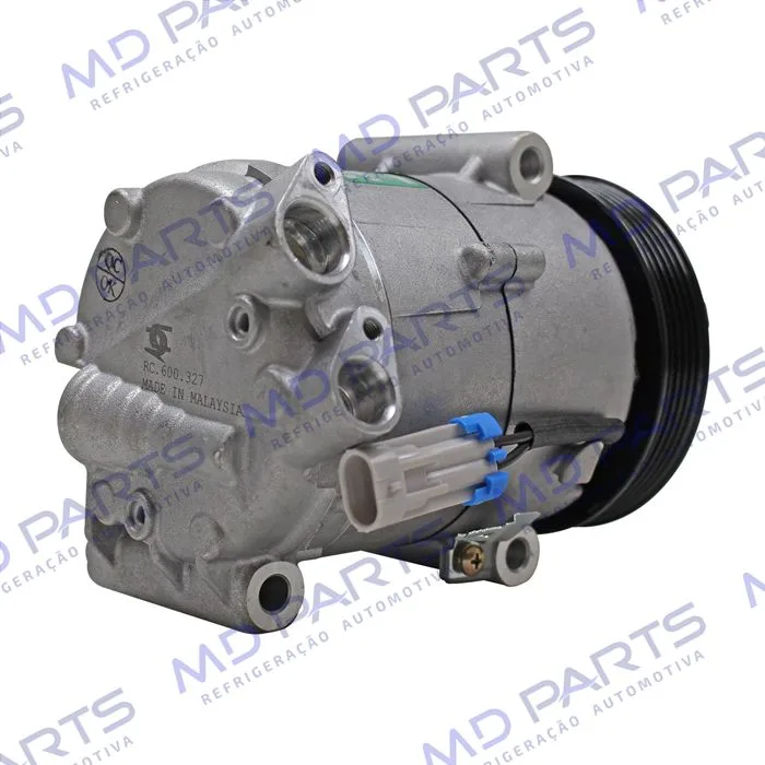 Compressor Modelo Delphi Fiat Uno Vivace/Way 2010>/ Siena/Palio/Strada 2010>/ Mobi 2016>/ Fiorino 1.4 2016> - 12 Volts Polia 5pk 119mm OEM: 51980391/ 52093153/ 52149819/ 52050384/ 52164151 — foto 6