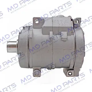 Compressor Modelo Denso 10S15 Toyota Hilux SW4 / SRV 2005> / Trator New Holland CNH Setembro 2009> Sem Embreagem